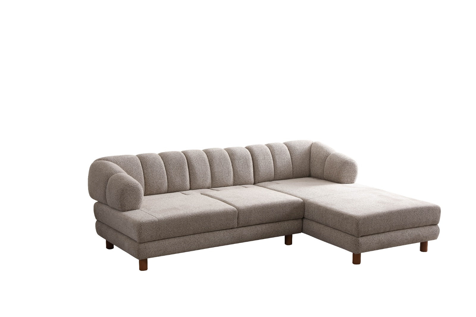 Ъглов разтегателен диван «Lion» + три декоративни възглавници, с място за съхранение, ширина 265см