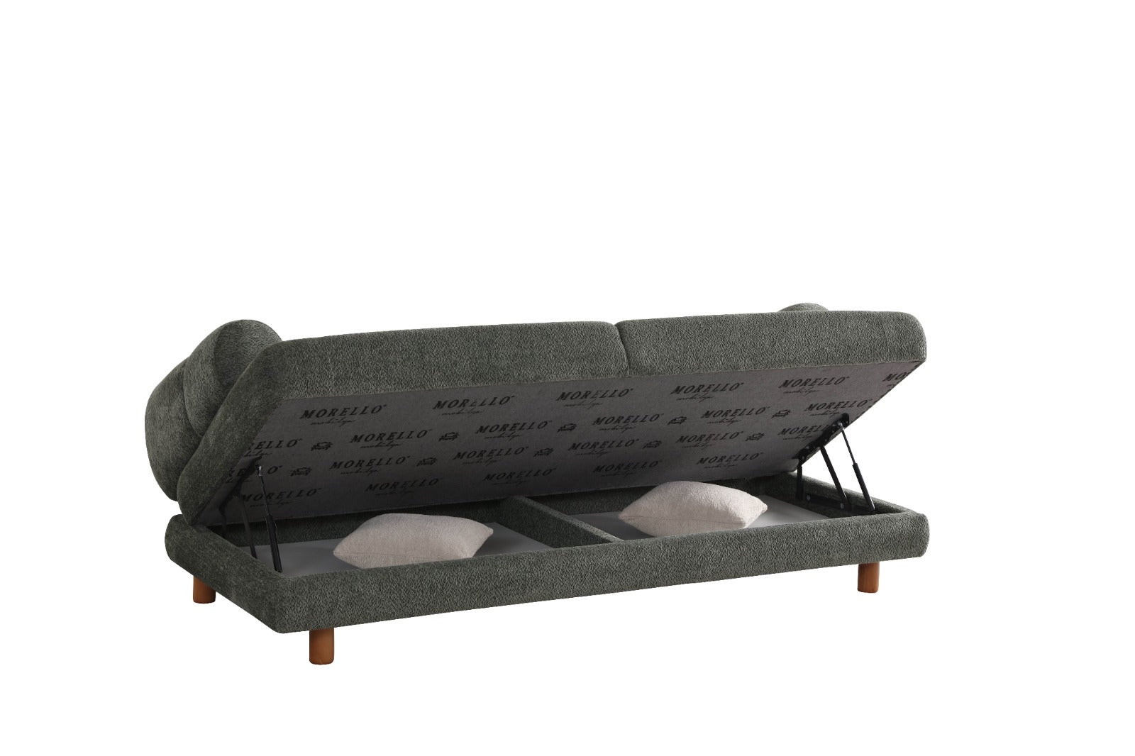 Триместен разтегателен диван «Lion» + 2 декоративни възглавници, с място за съхранение, ширина 230см