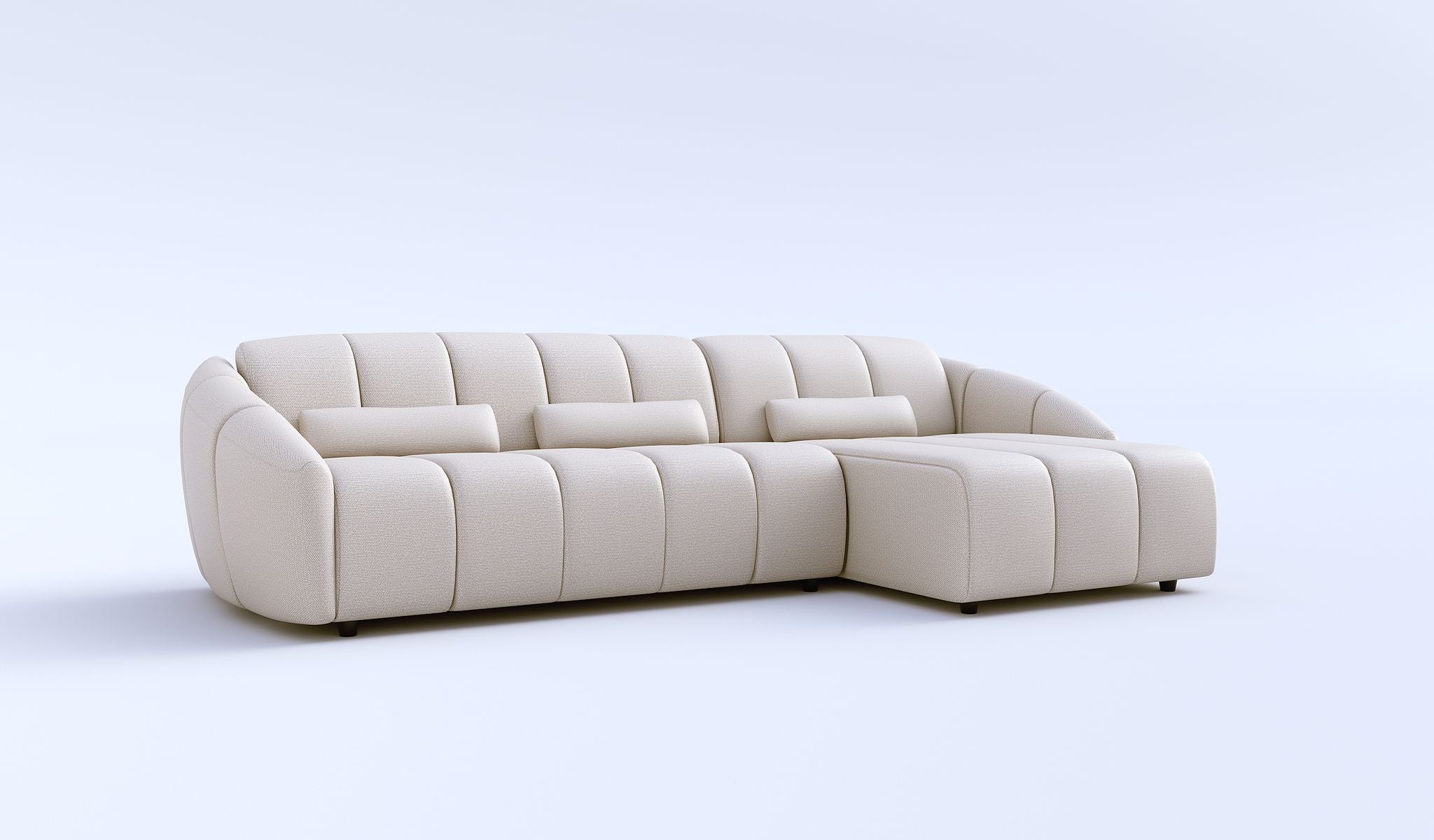 Ъглов разтегателен диван - легло «Melody» + три декоративни възглавници, ширина 315см