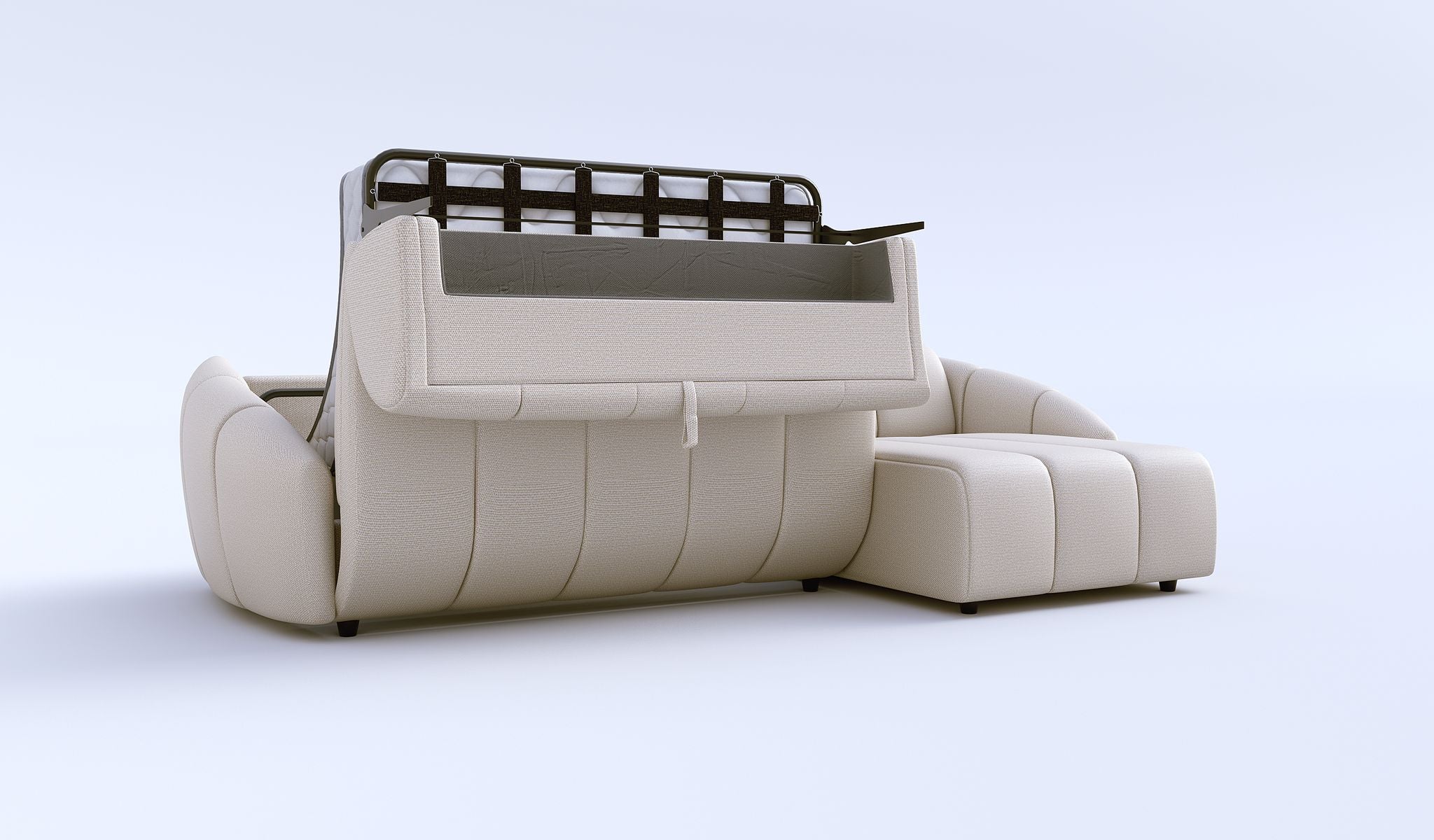 Ъглов разтегателен диван - легло «Melody» + три декоративни възглавници, ширина 315см