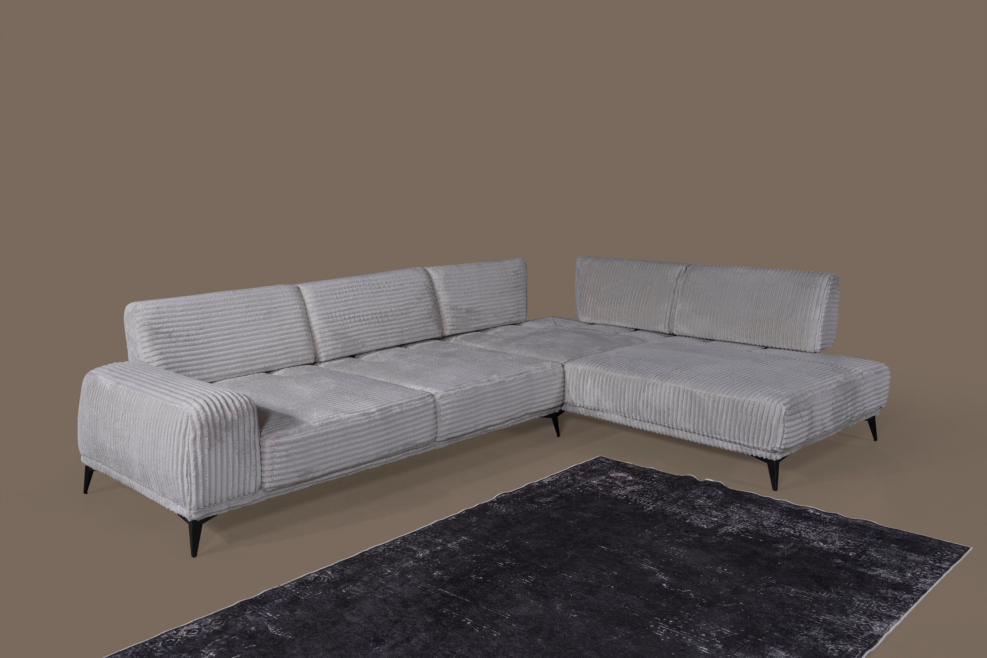 Ъглов диван «Zagreb» + декоративни възглавници, ширина 330см