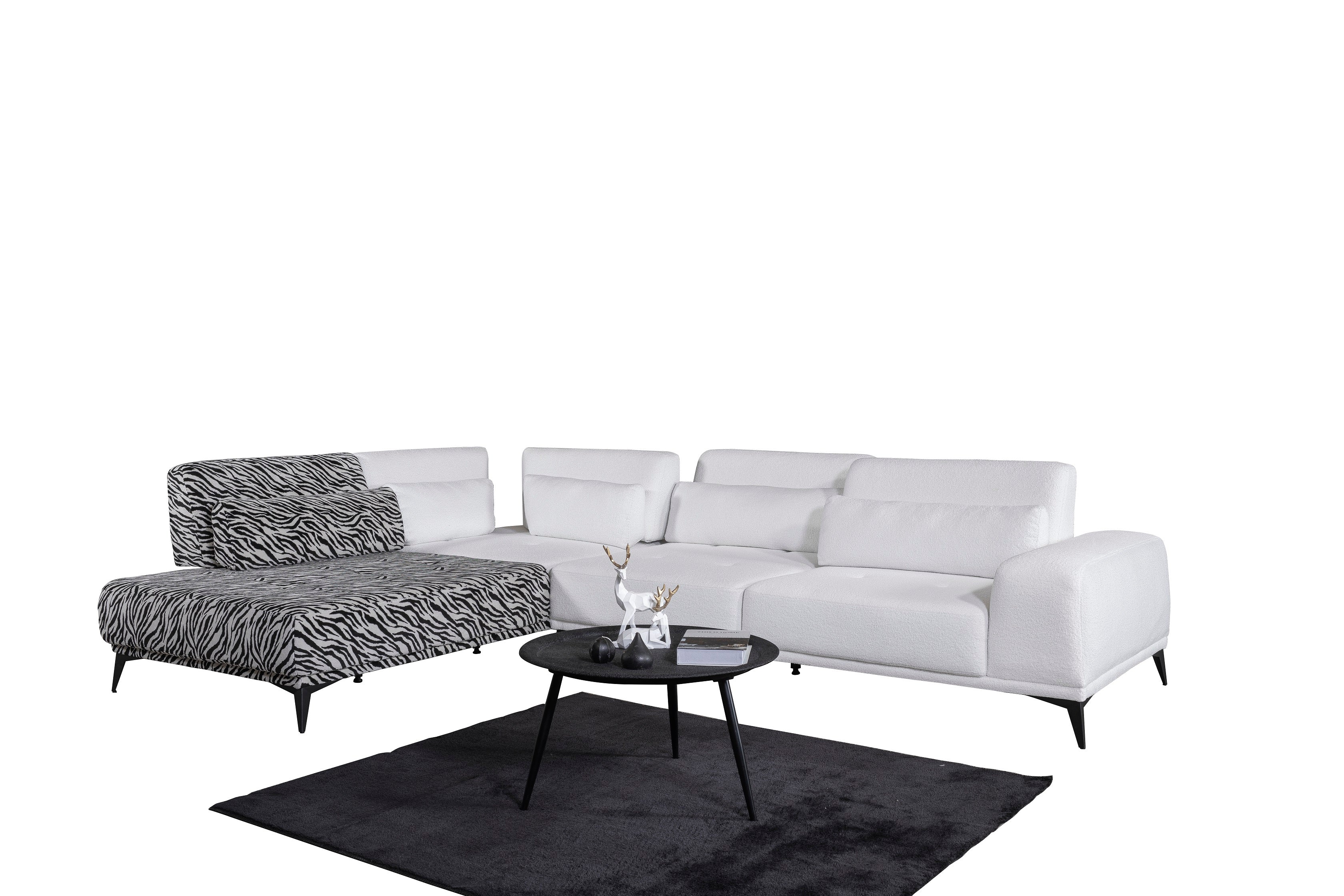 Ъглов диван «Zagreb» + декоративни възглавници, ширина 330см