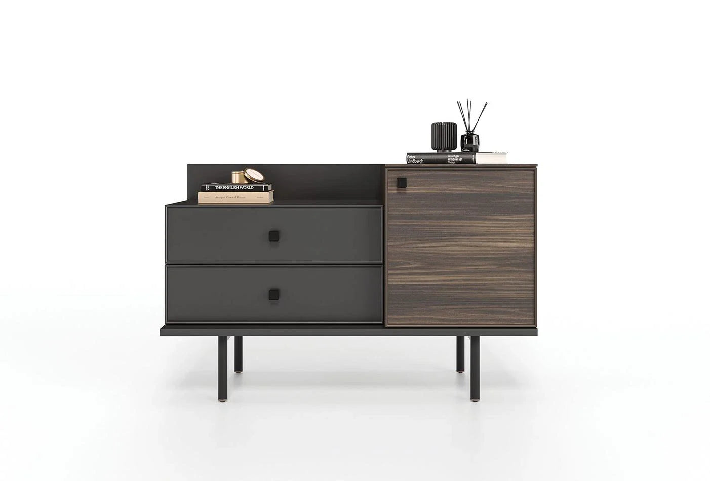 Скрин «Parma» с две чекмеджета и врата, размер 125х80х49см