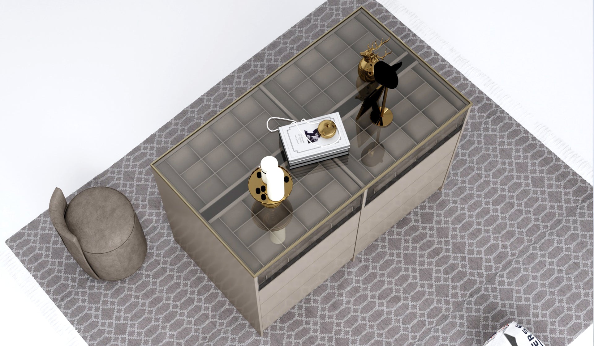 Скрин «Kapadokya» с пет чекмеджета, размер 80х112х45см