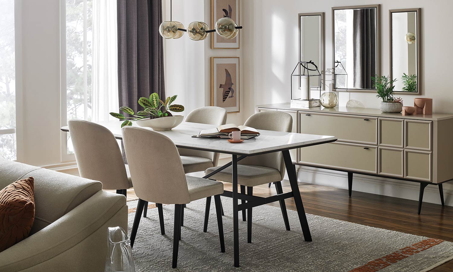 Tрапезна маса «Agata Metal» с размер 200х76х90см