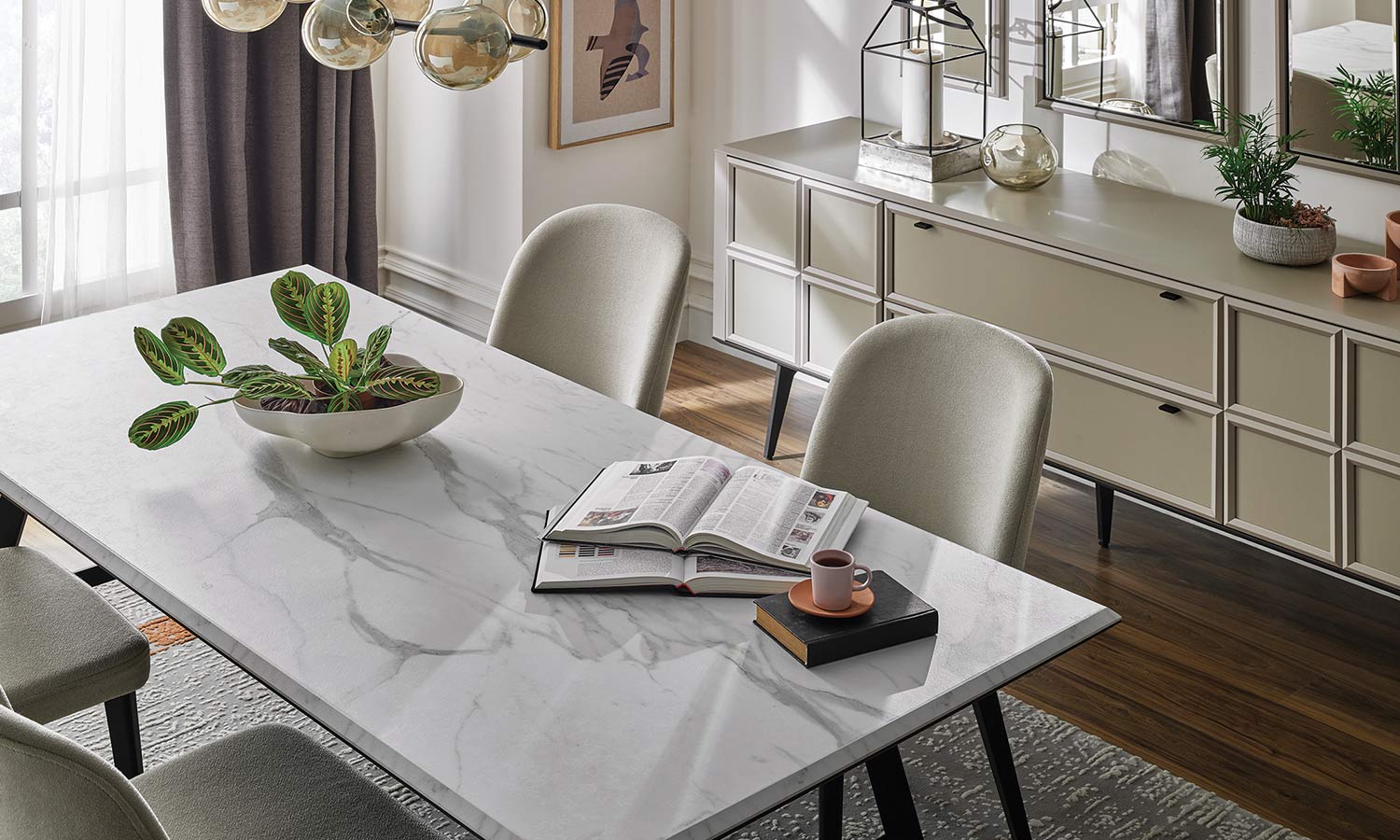 Tрапезна маса «Agata Metal» с размер 200х76х90см