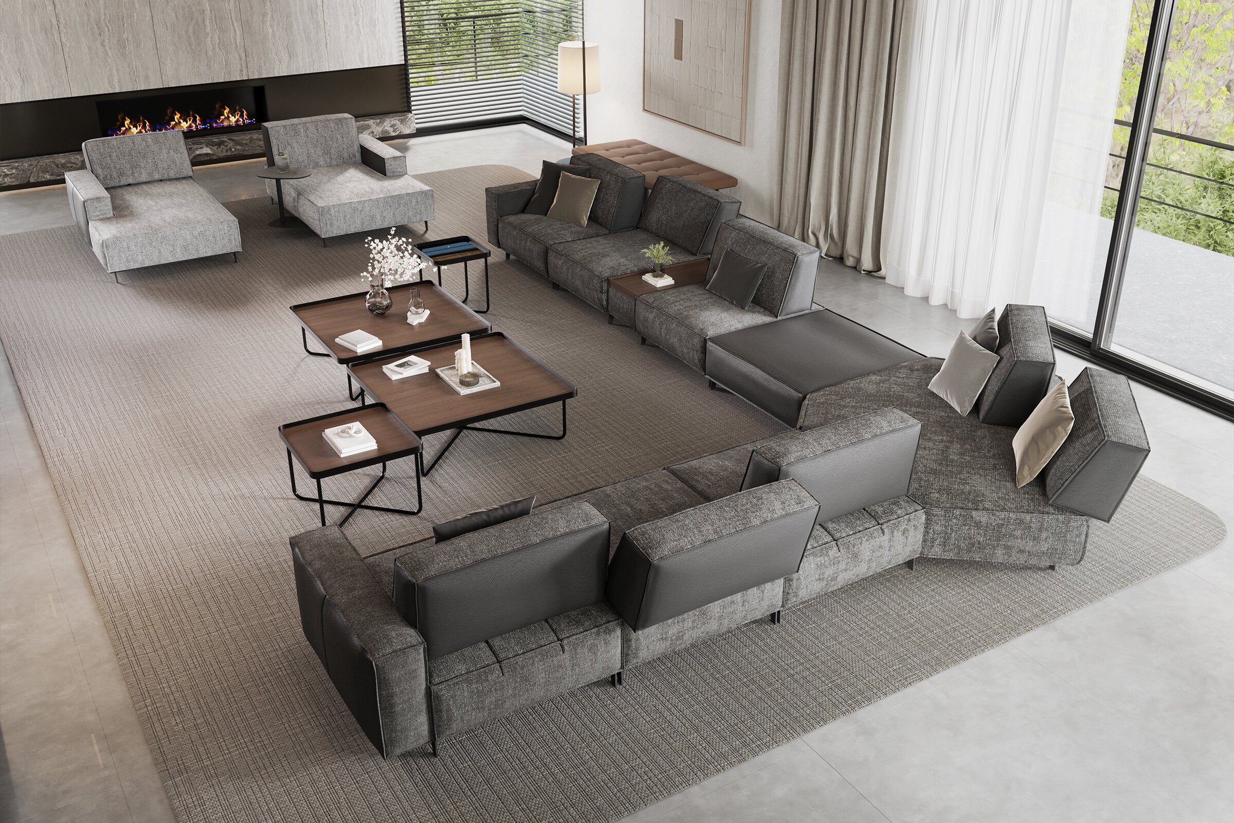 68 готови конфигурации на модулен разтегателен диван «Air Cavalli Relax»