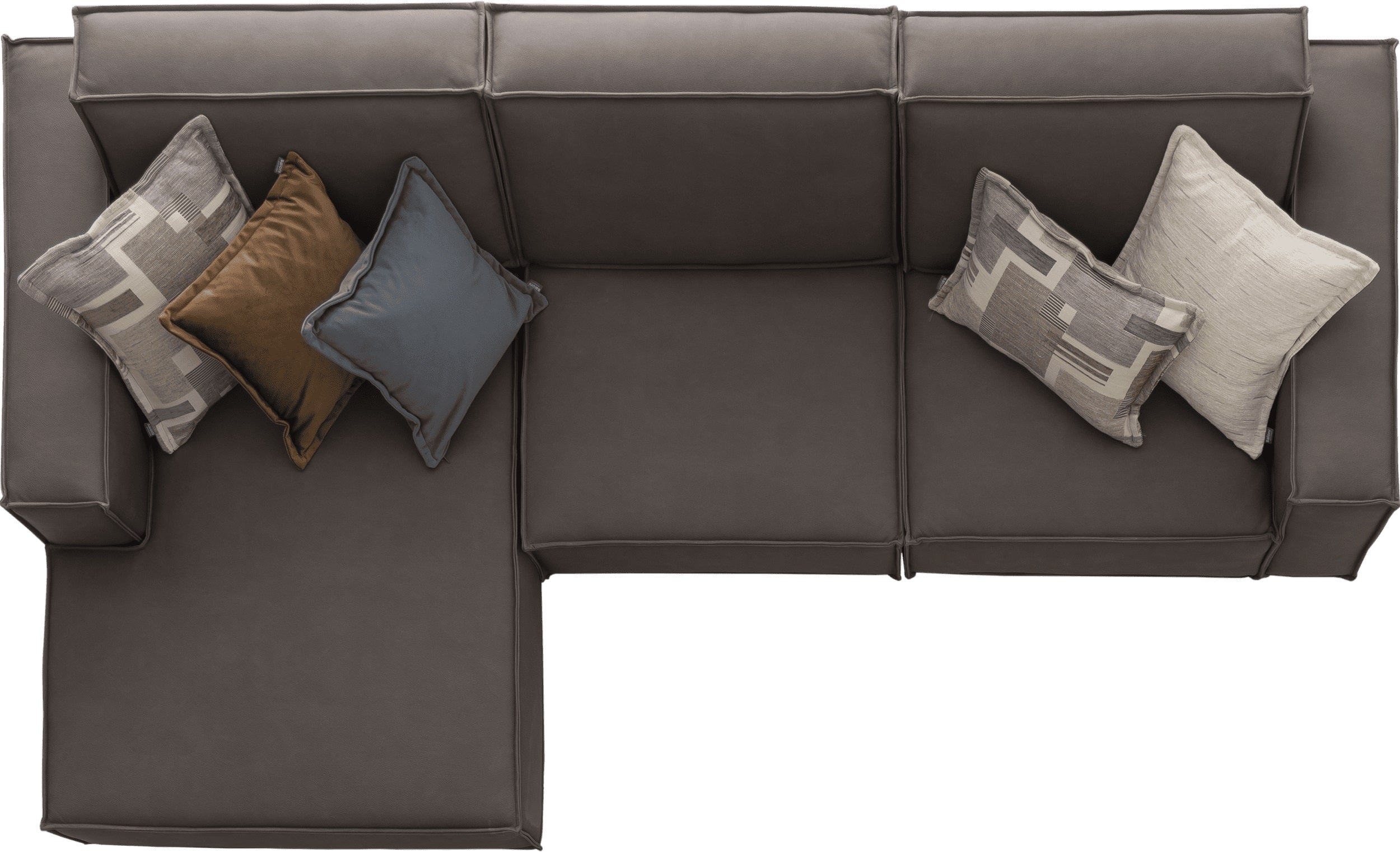 Ъглов разтегателен диван «Cavalli» - Опция 9/10, с декоративни възглавници, ширина 299см