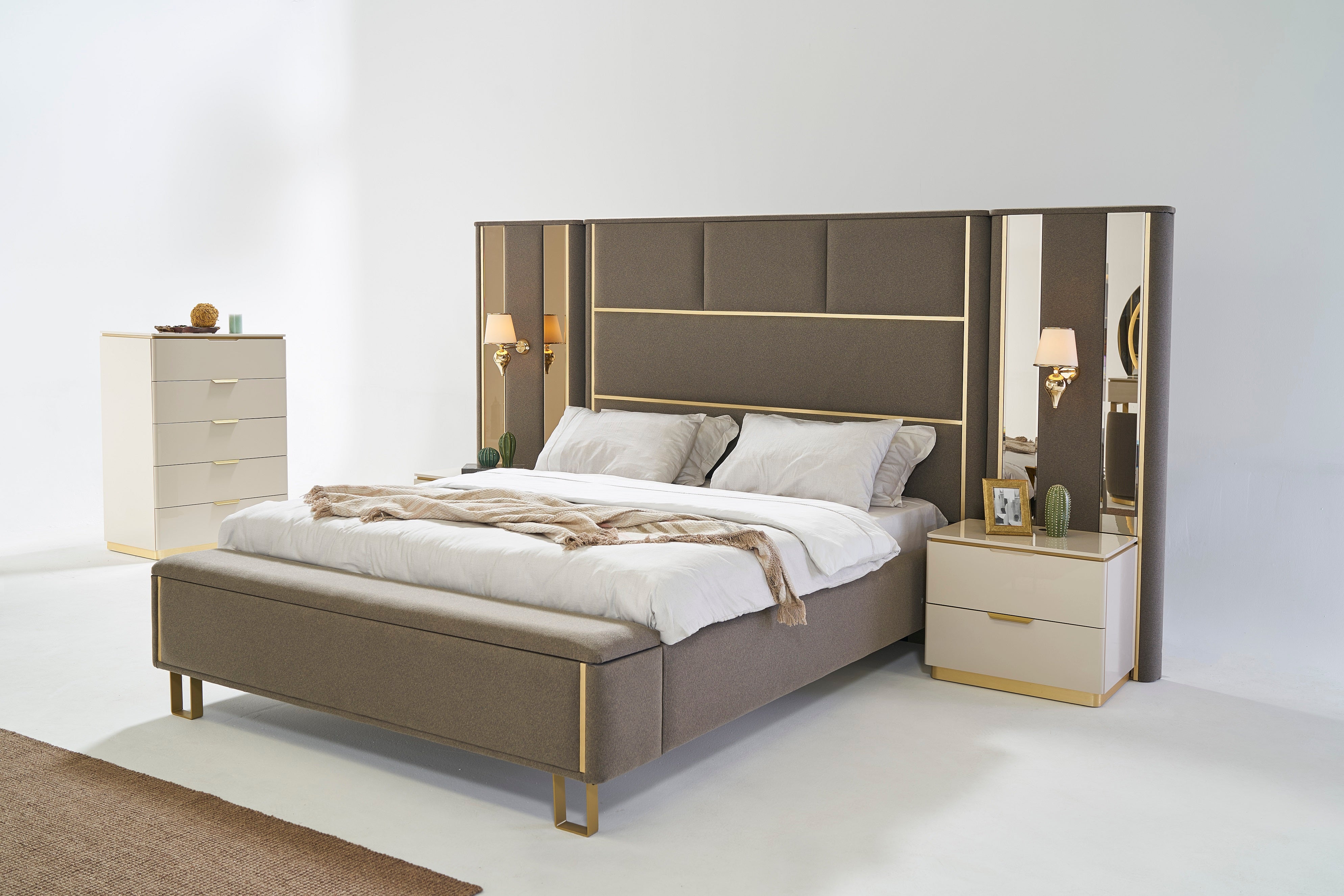 Нощно шкафче «Kapadokya» + две чекмеджета, размер 50х51х61см