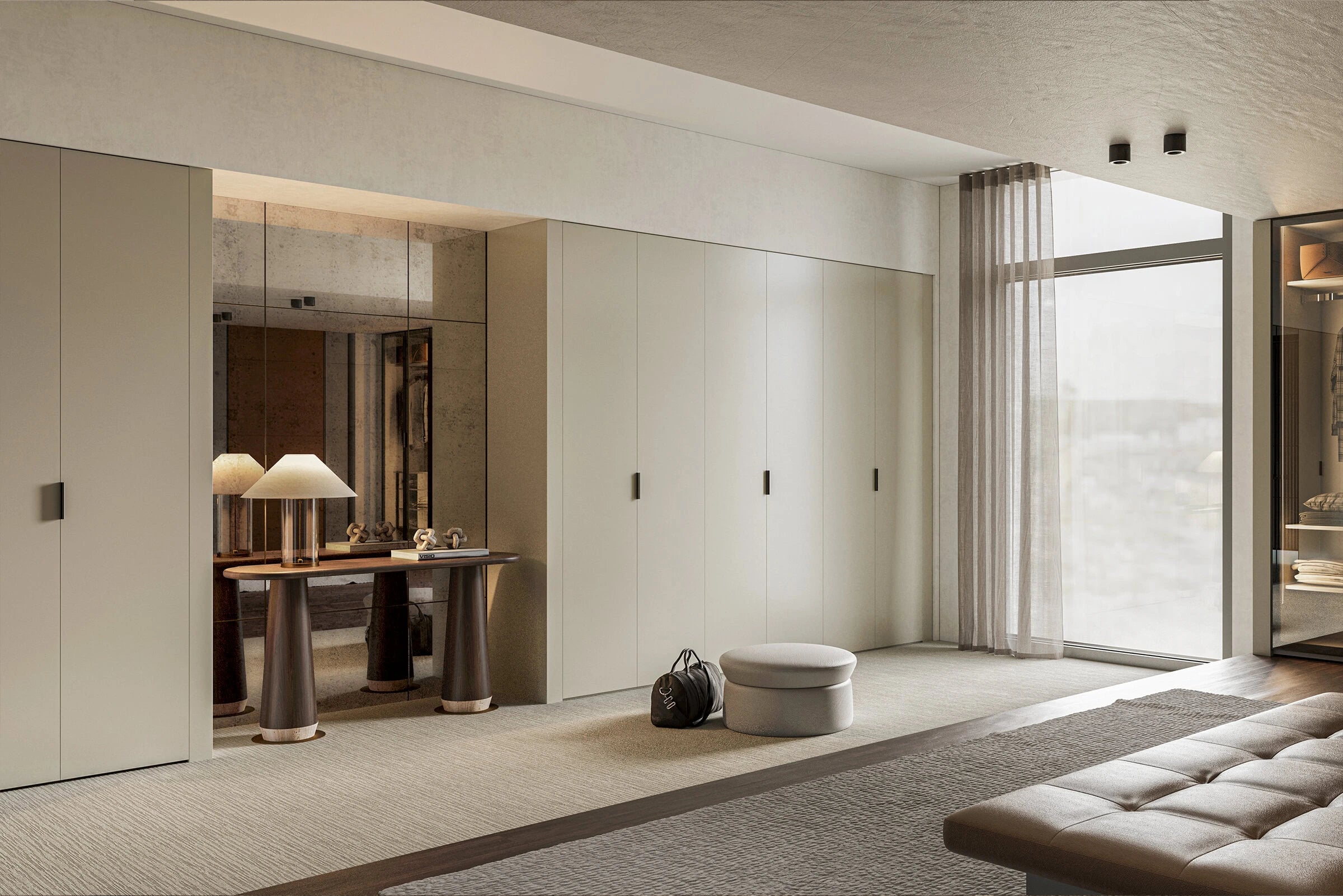 Врати за модулен гардероб «Alfa» - опушено стъкло, огледало, ПДЧ