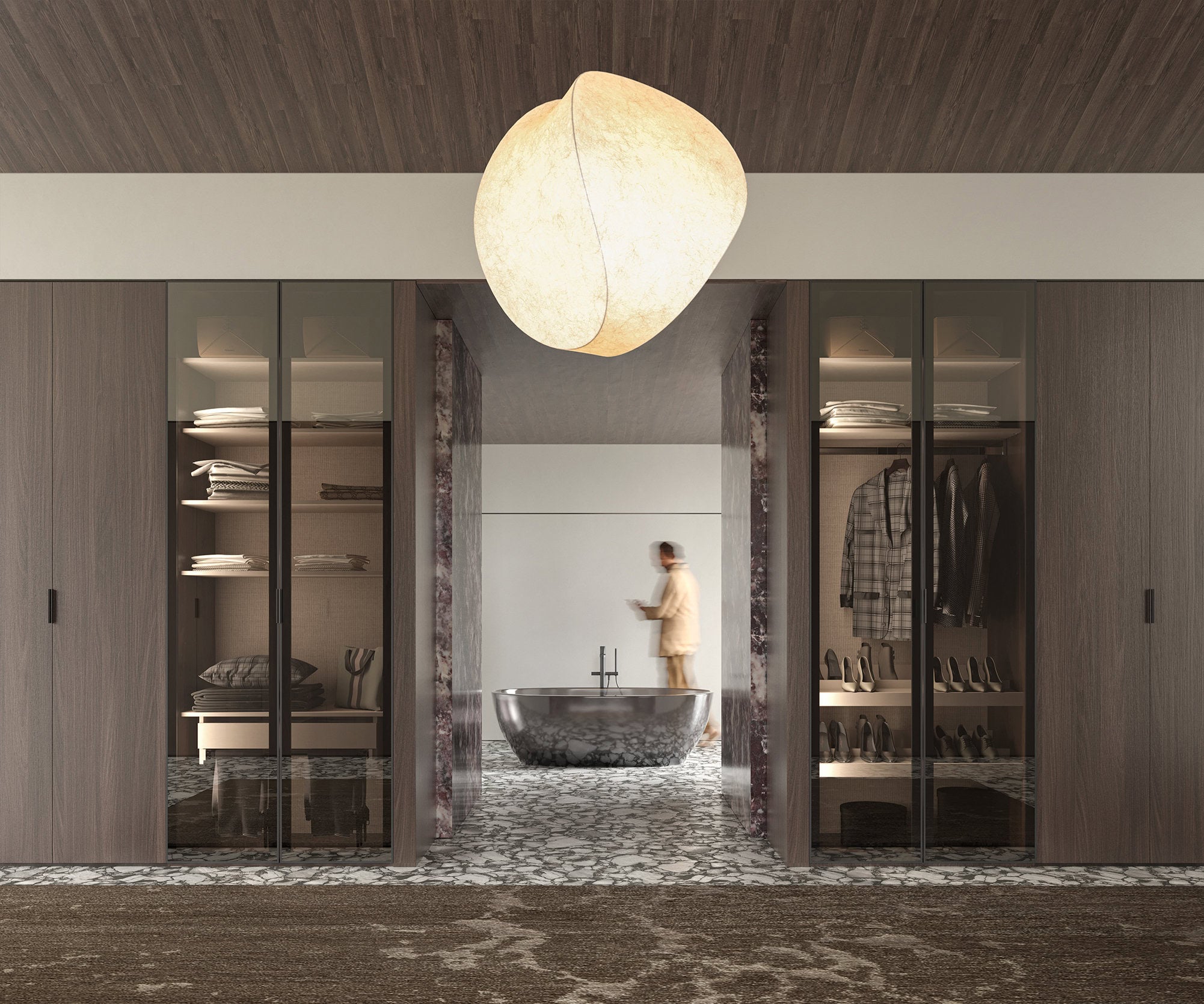 19 конфигурирани модула за гардероб «Alfa» - с осветление, чекмеджета, лостове за закачалки и рафтове