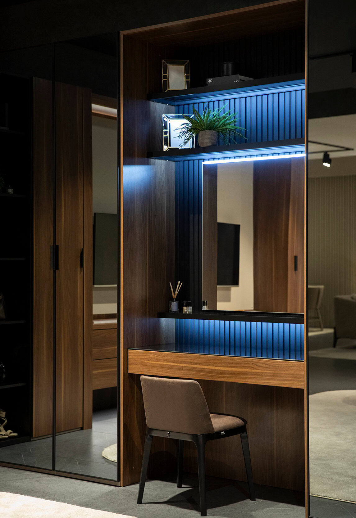 Тоалетка «Alfa Make up» + огледало и LED осветление, чекмедже, ширина 120см