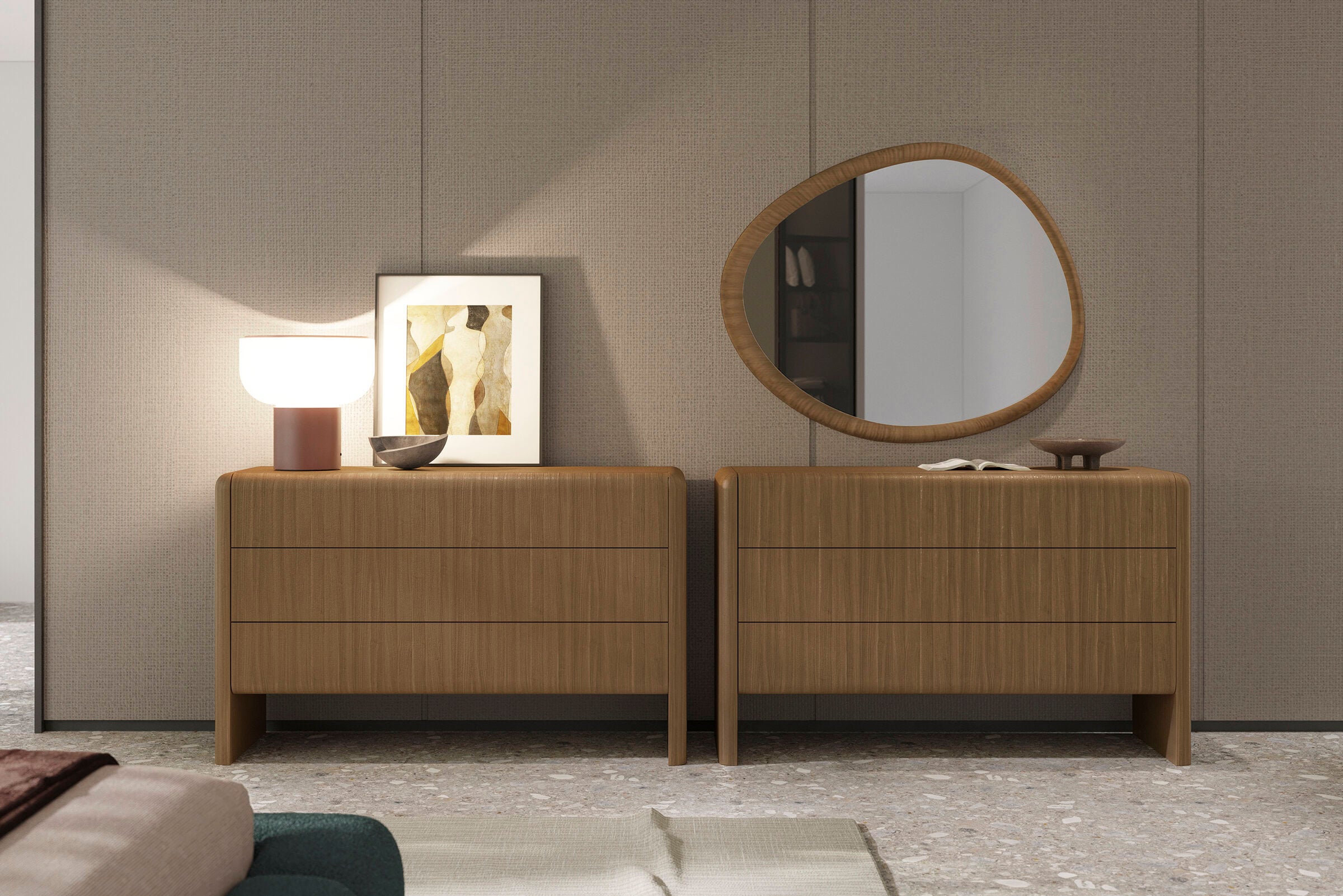 Скрин «Aqua» с три чекмеджета, размер 130х80х48см