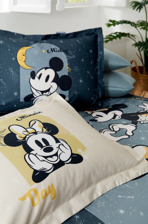 Двоен спален комплект «Mickey & Minnie Mouse» - 4 части, памук