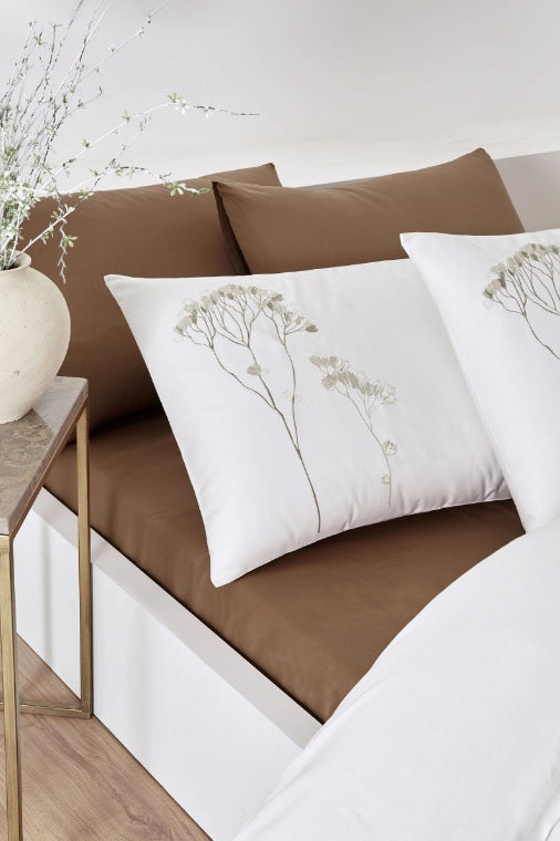 Двоен спален комплект «Elisa» - 6 части, памучен сатен