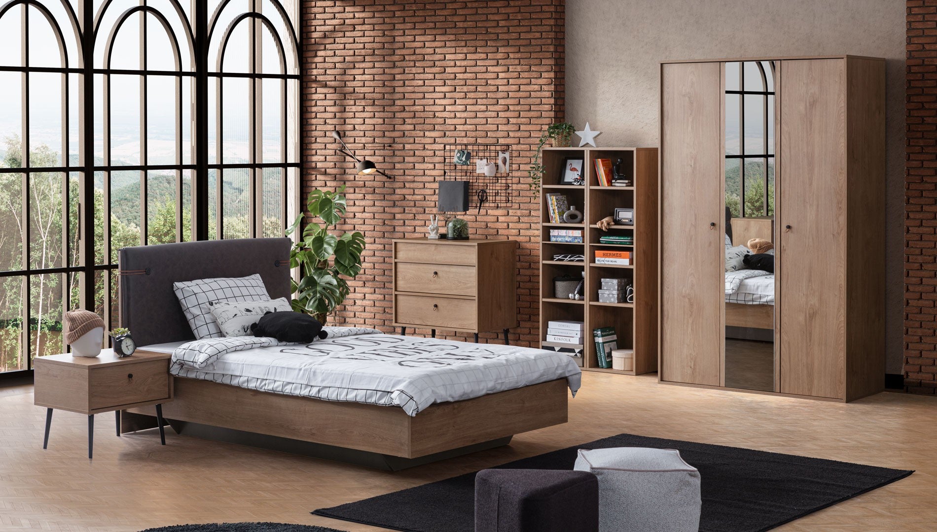 Легло «Plus Teen» с място за съхранение, повдигащ механизъм