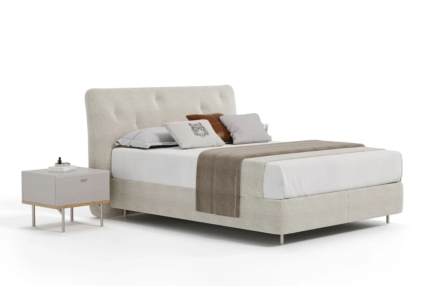 Тапицирано легло «Cante» + табла - с място за съхранение, повдигащ механизъм, система за безшумно затваряне