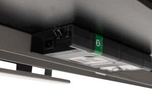 Бюро «Joy» с регулируема височина, стъклен плот, размер 160х80х83см