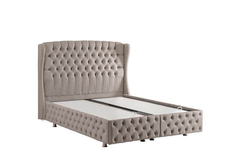 Тапицирано легло «Bentley» + Матрак и табла - с място за съхранение, система за безшумно затваряне