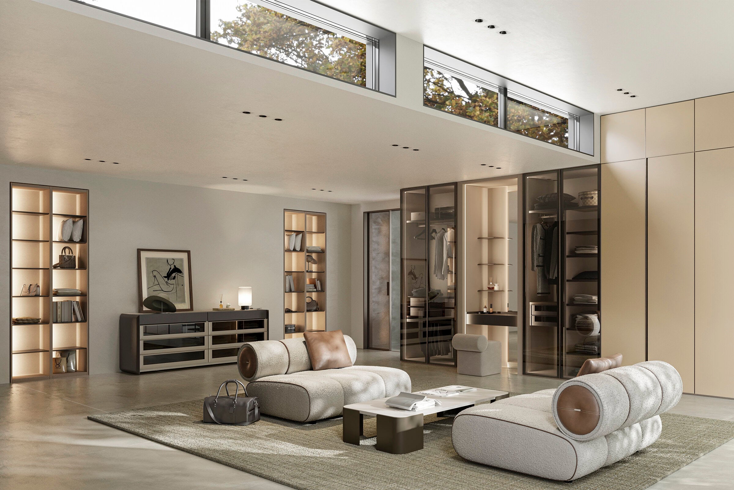 Врати за модулен гардероб «Beta» - 5 модела, стъклена, ПДЧ