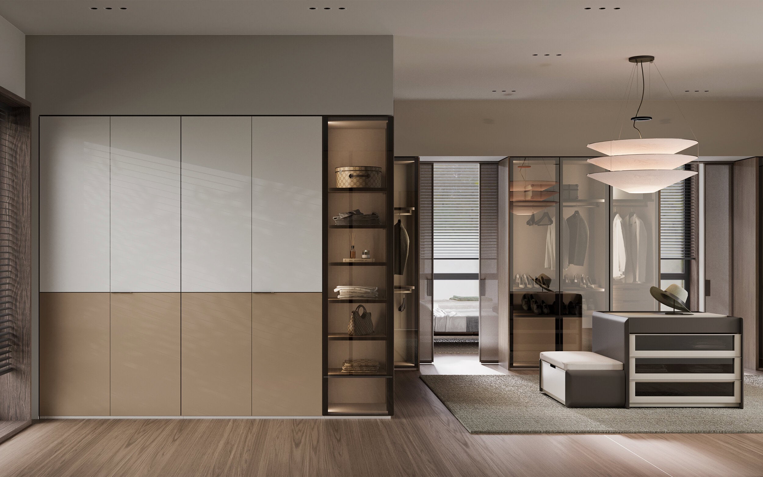 Врати за модулен гардероб «Beta» - 5 модела, стъклена, ПДЧ