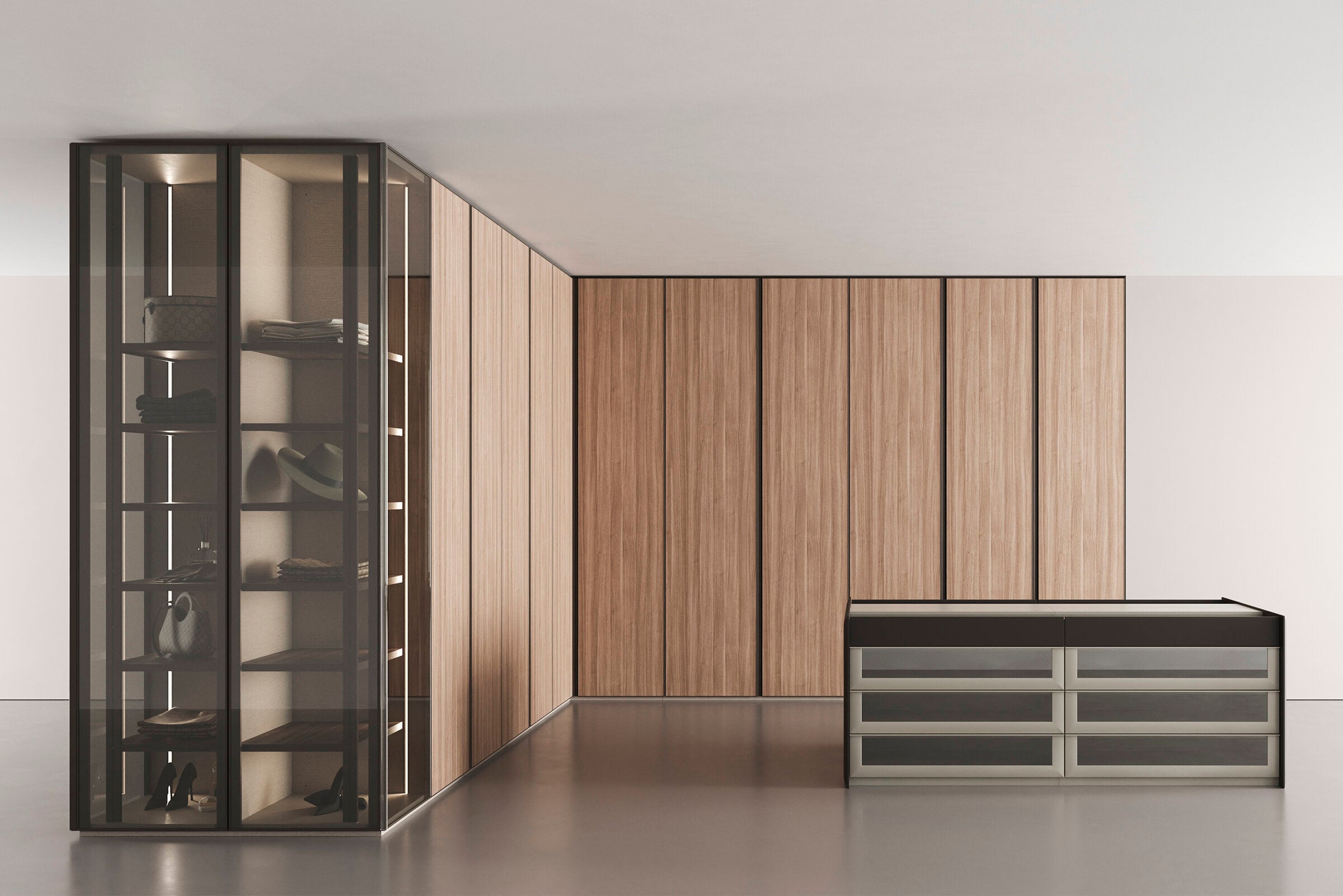 Врати за модулен гардероб «Beta» - 5 модела, стъклена, ПДЧ