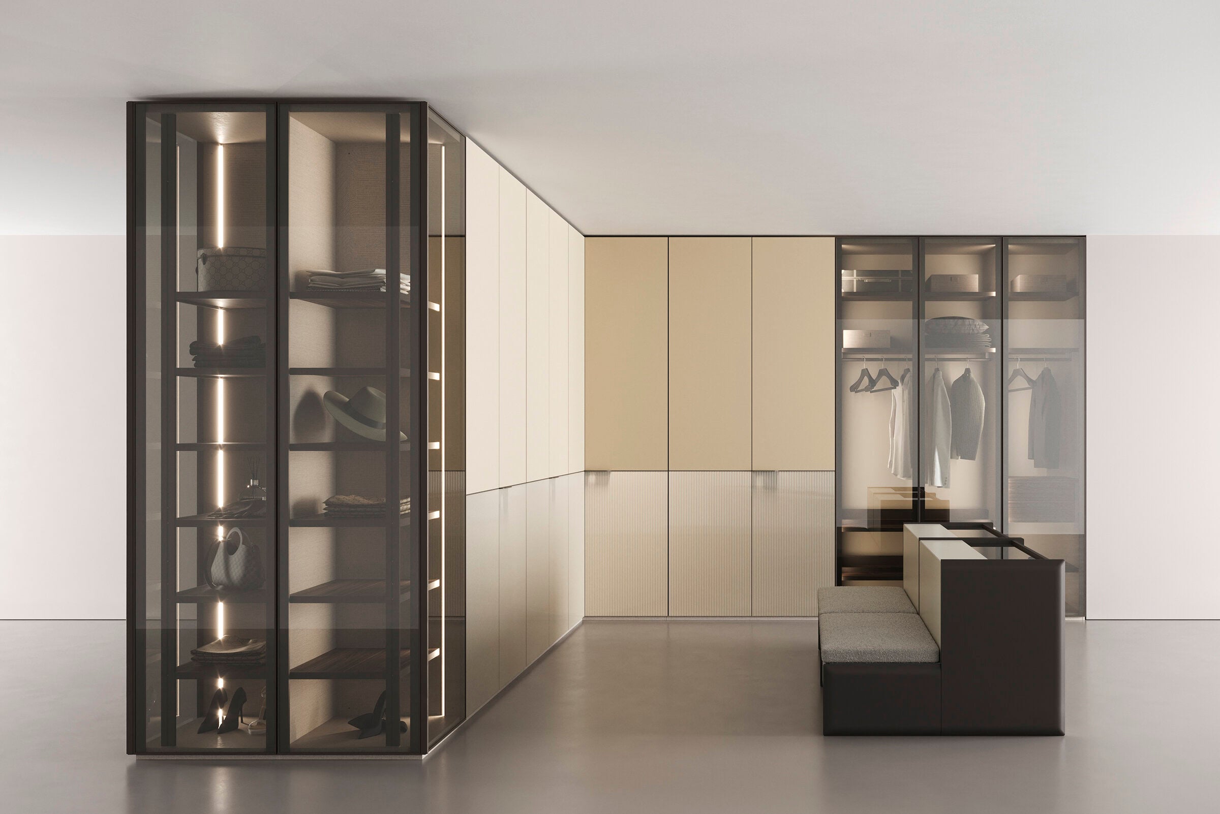 Врати за модулен гардероб «Beta» - 5 модела, стъклена, ПДЧ