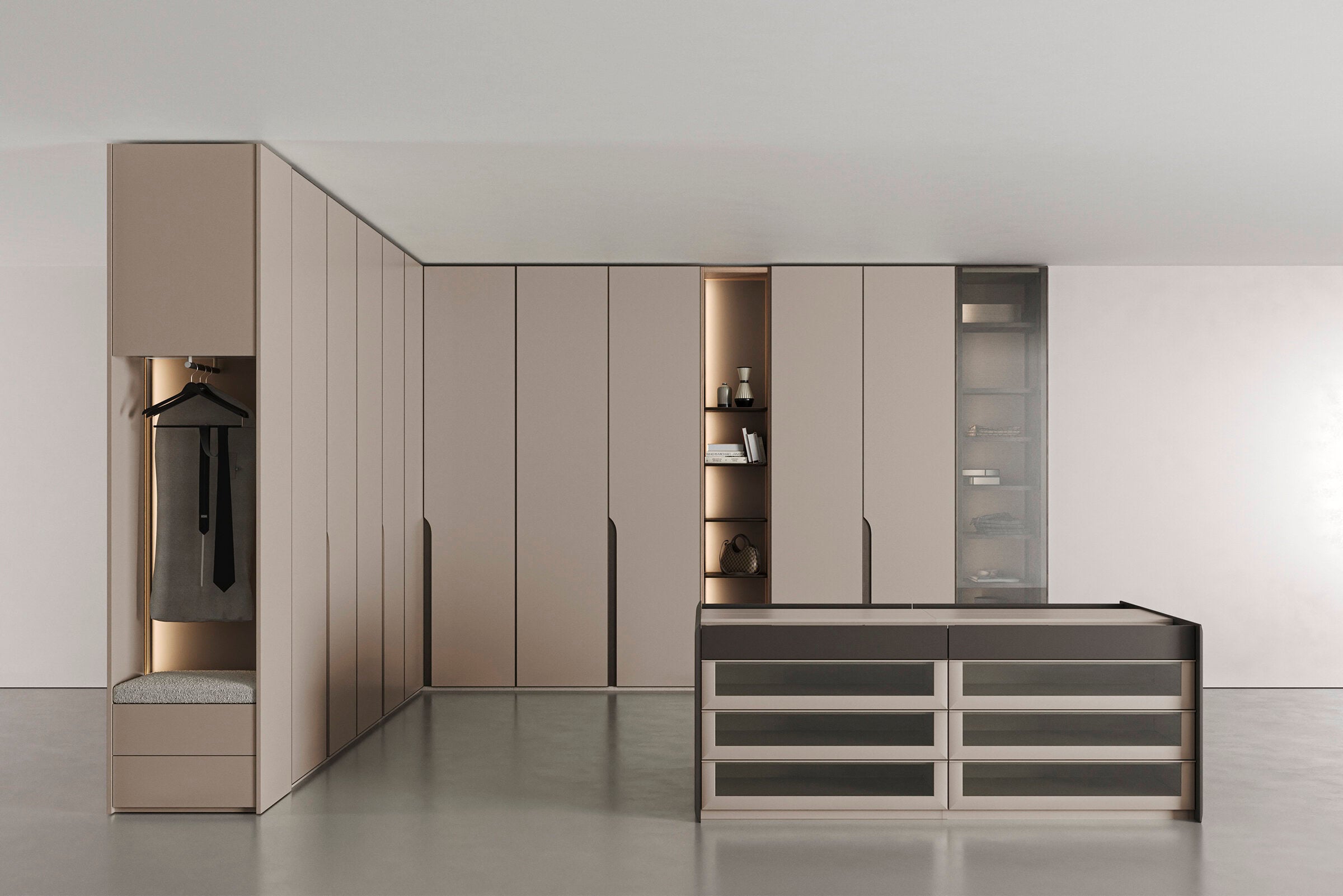 Врати за модулен гардероб «Beta» - 5 модела, стъклена, ПДЧ