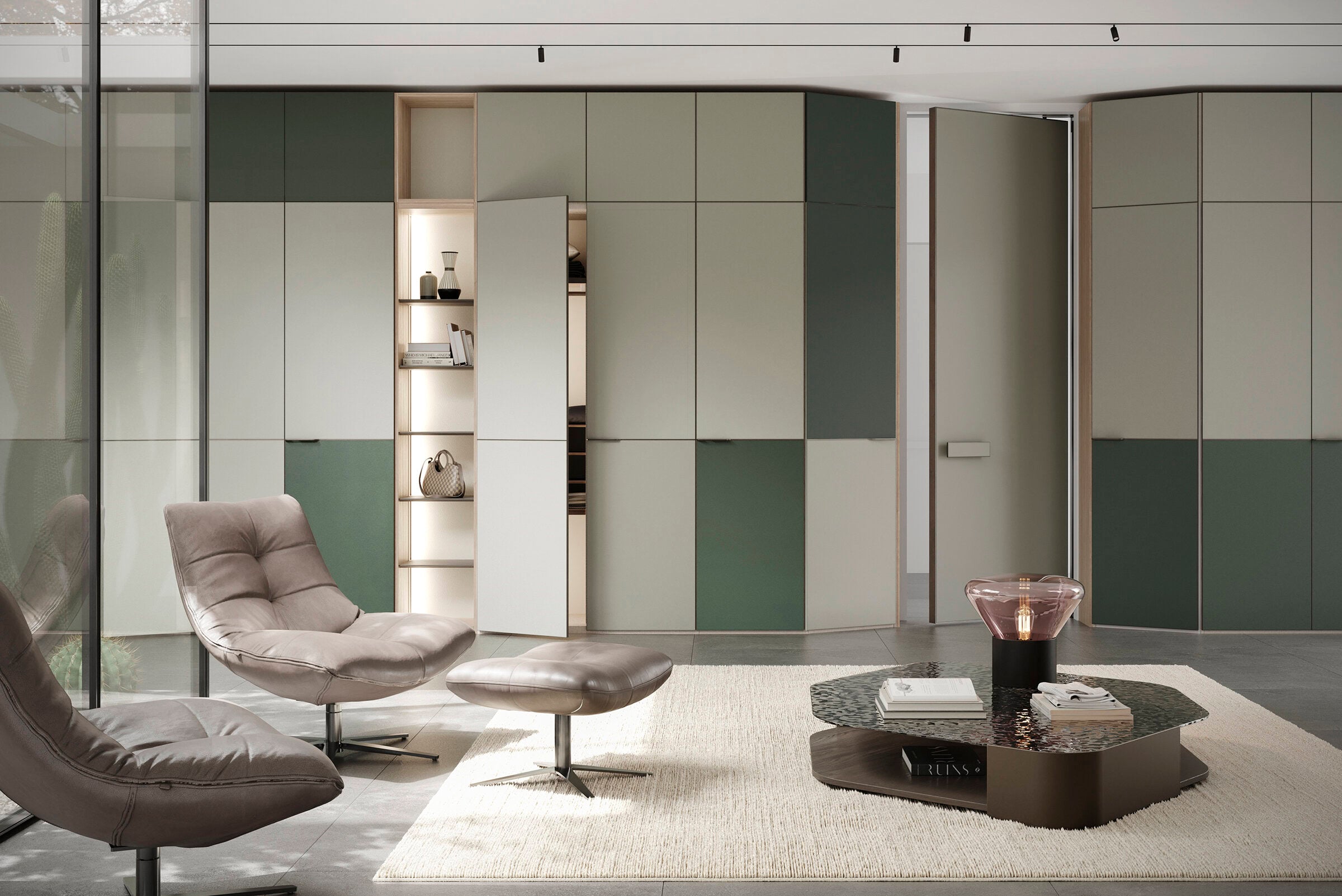 Врати за модулен гардероб «Beta» - 5 модела, стъклена, ПДЧ