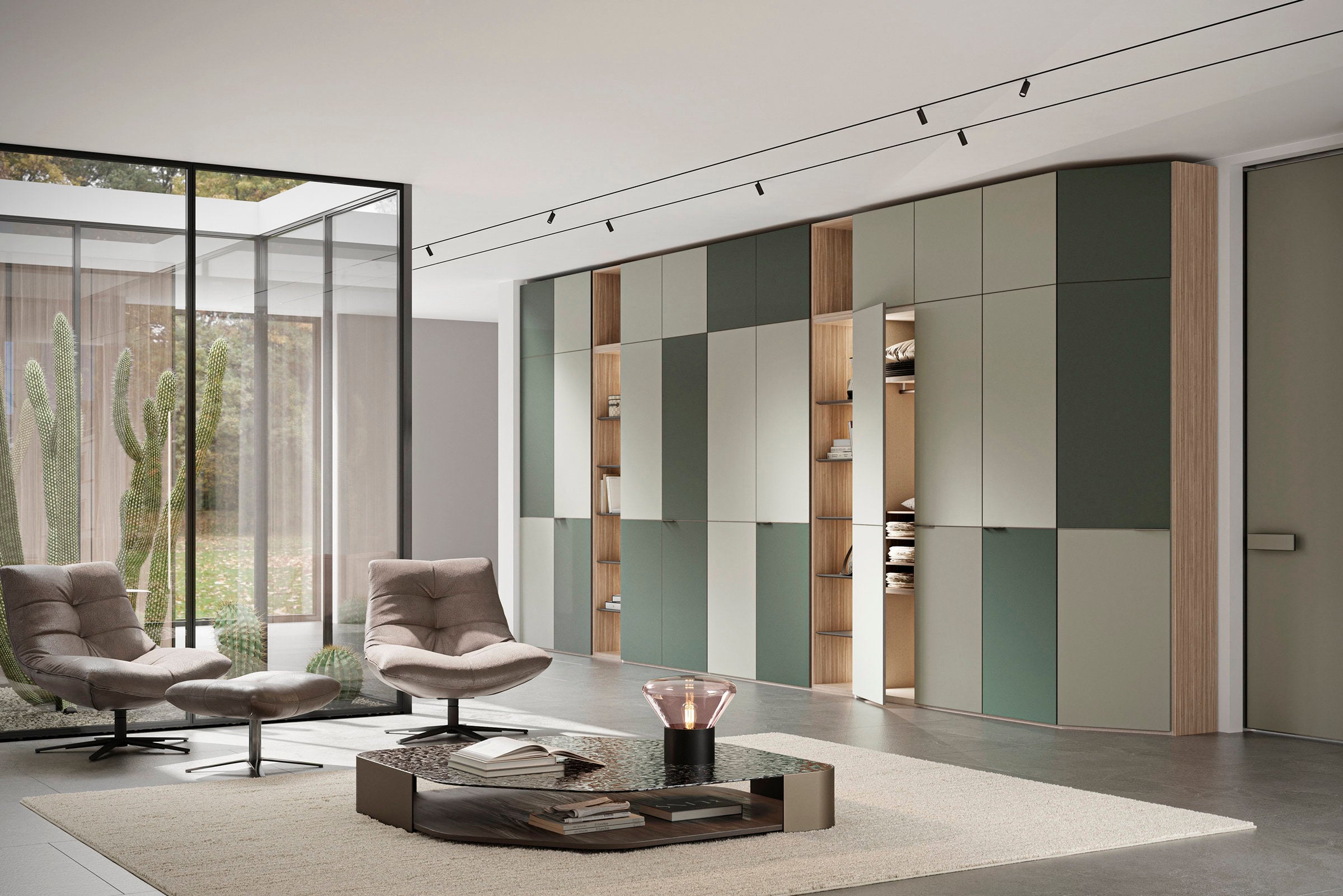 Врати за модулен гардероб «Beta» - 5 модела, стъклена, ПДЧ