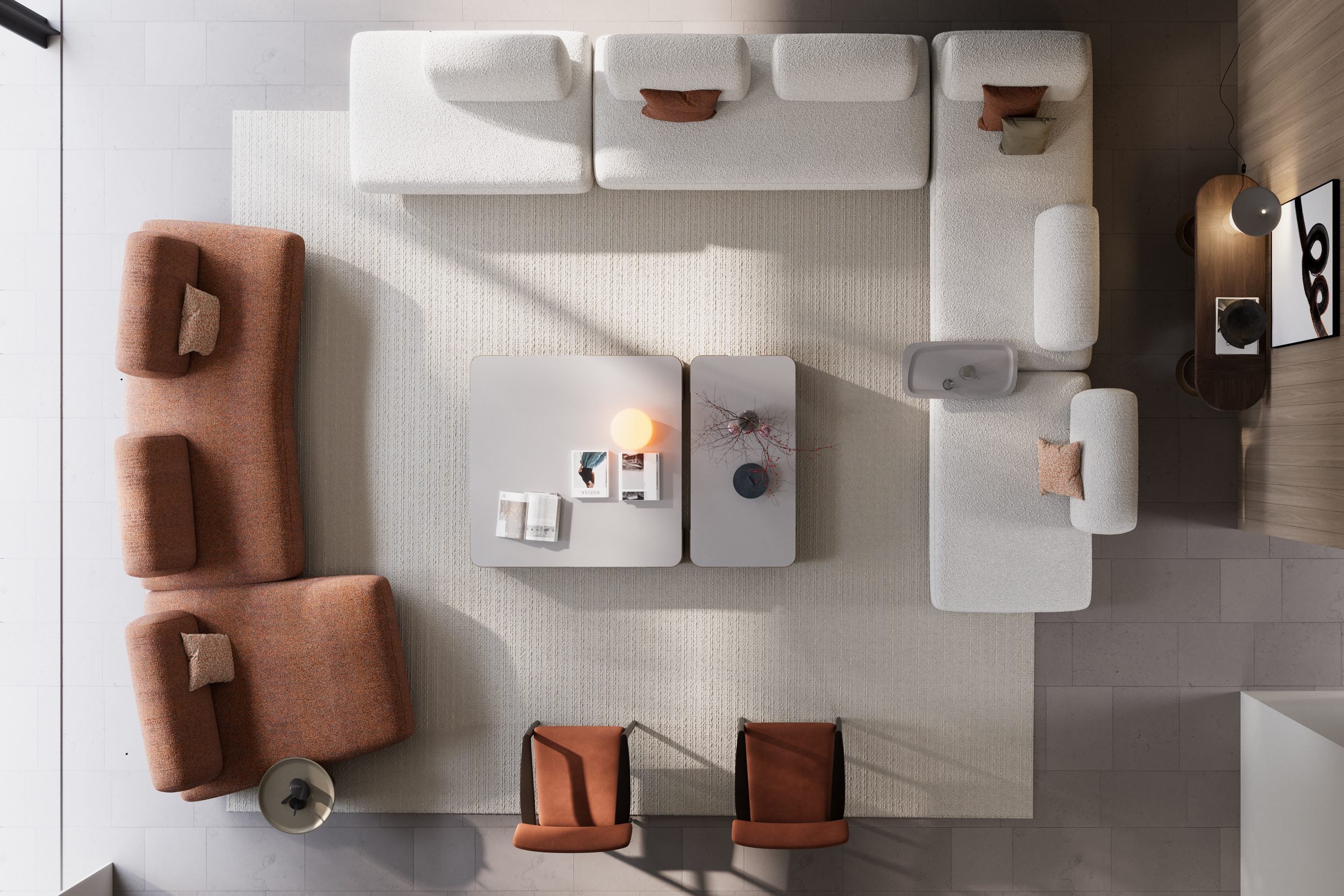 10 модула за модулен разтегателен диван «Bon Bon Linea»