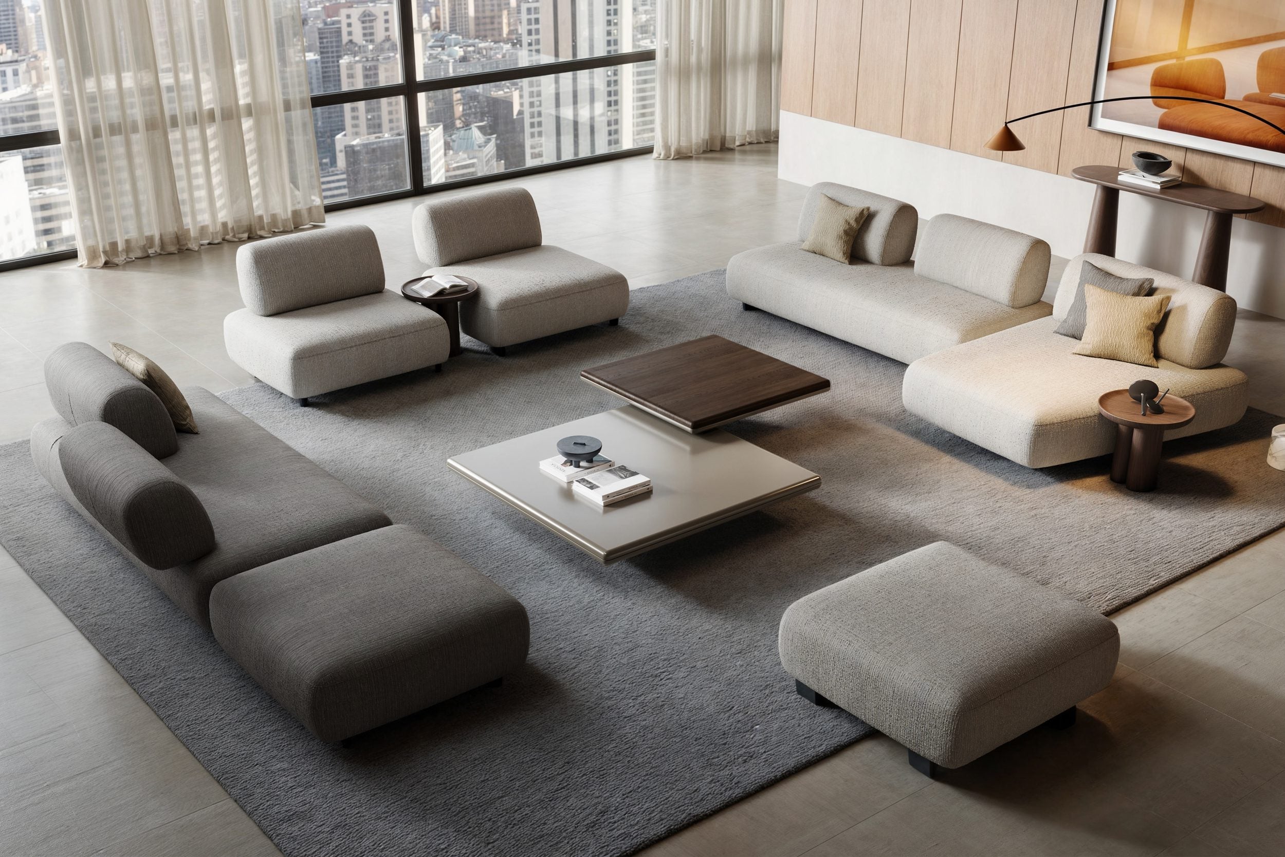 10 модула за модулен разтегателен диван «Bon Bon Linea»