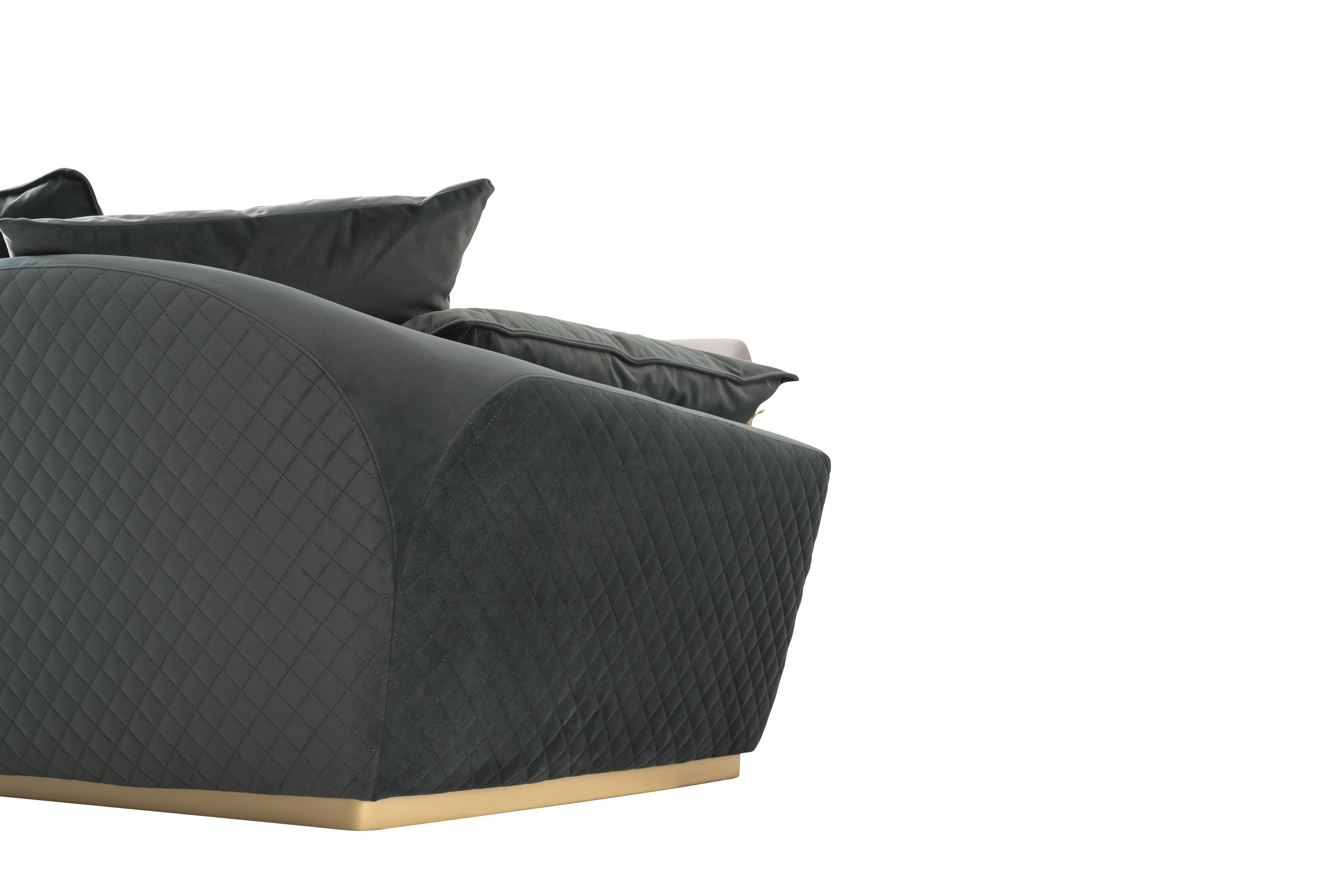 Триместен диван «Bugatti Evo» + 3 декоративни възглавници, ширина 255см