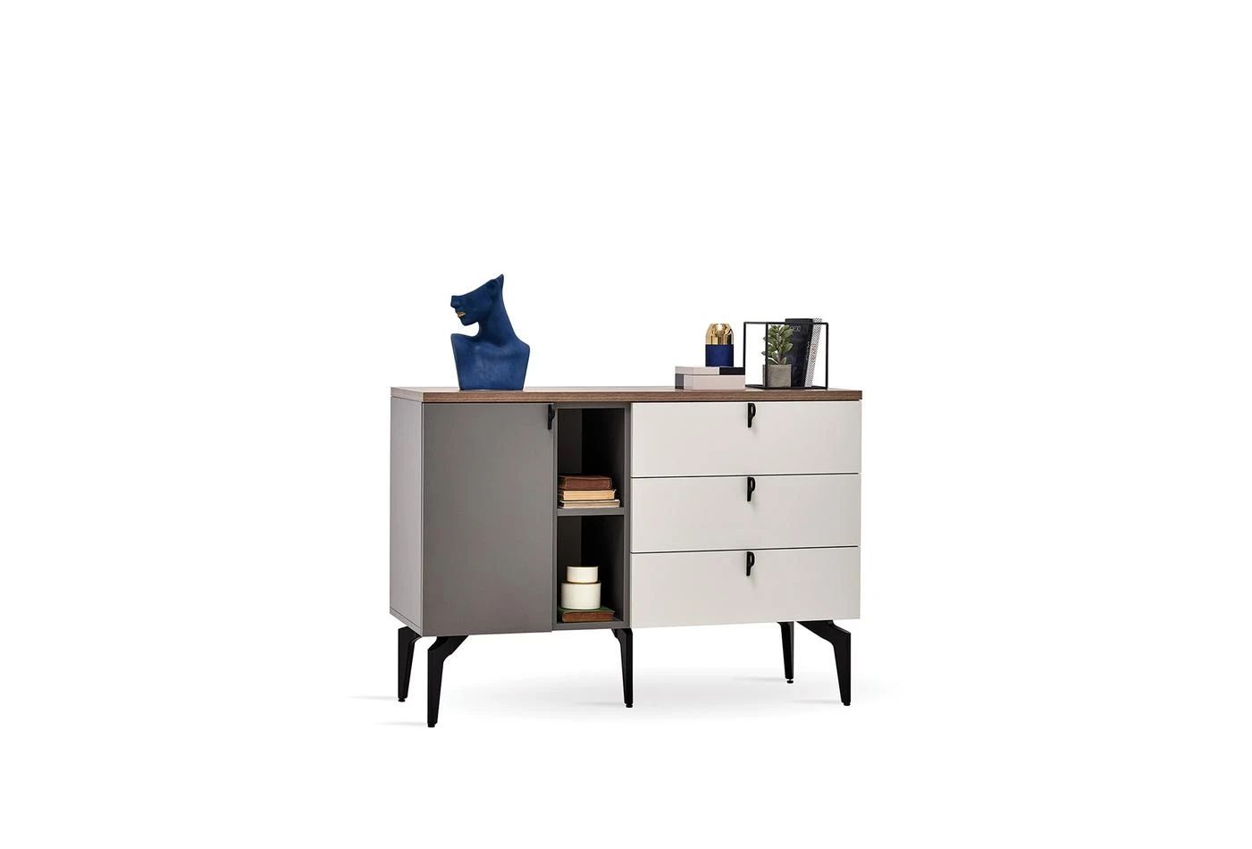 Скрин «Cordell» с три чекмеджета и шкаф, размер 120х85х46см