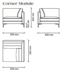 4 готови конфигурации на модулен диван «Parma» + конзола с масичка и USB зарядна станция