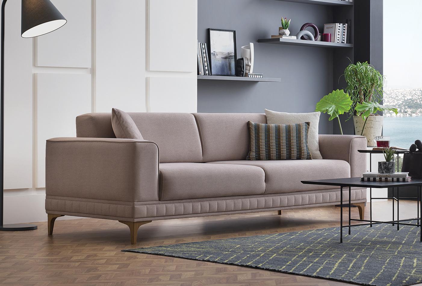 Триместен диван «Pavia» + 3 декоративни възглавници, ширина 238см