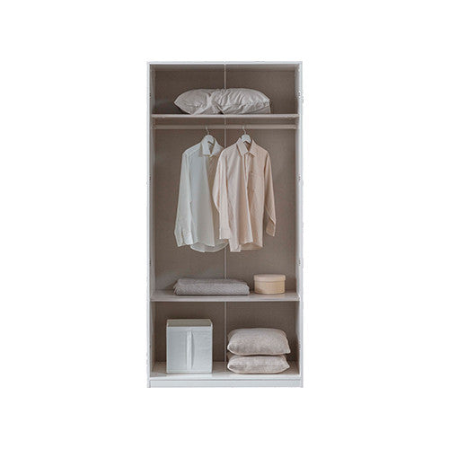 Модулен гардероб «Noble» - 4 модула, с осветление, стъклени, ПДЧ врати