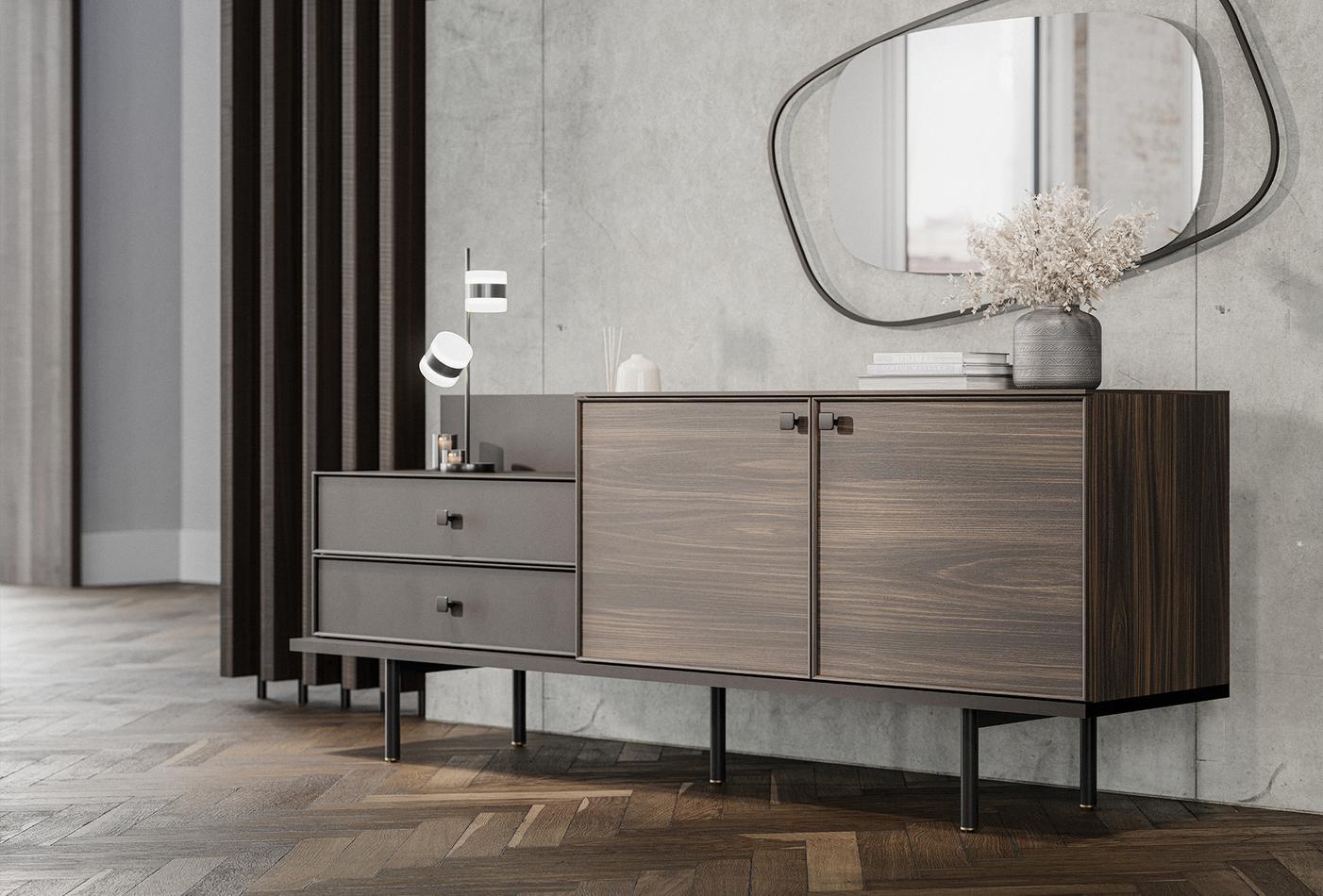 Бюфет «Parma» с две чекмеджета, размер 208х80х48см