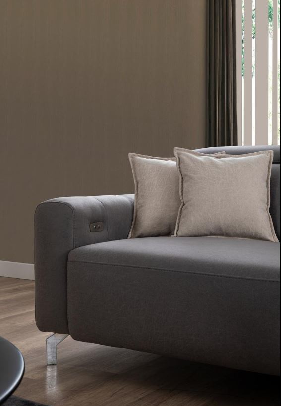 Триместен разтегателен диван «Burgaz» + електрически механизъм, 2 декоративни възглавници, ширина 220см