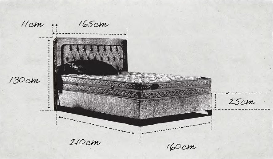 Тапицирано легло «Lima» + Матрак и табла - с място за съхранение и система за безшумно затваряне