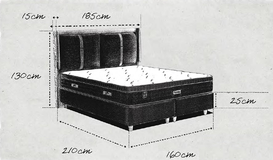 Тапицирано легло «Armoni» + Матрак и табла - с място за съхранение и система за безшумно затваряне