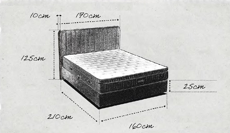 Тапицирано легло «Hempoil» + Матрак и табла - с място за съхранение и система за безшумно затваряне