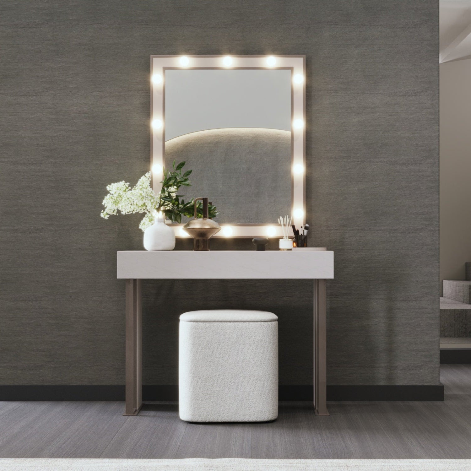 Тоалетка «Kasmir» + чекмедже и огледало, размер 112х104х46см