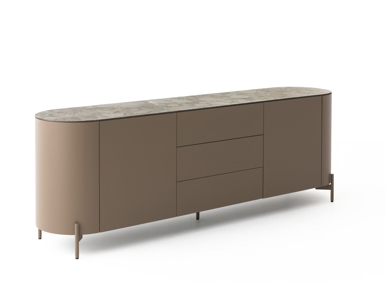 Бюфет «Vinci» с керамичен плот, с три чекмеджета, размер 210х71х45см