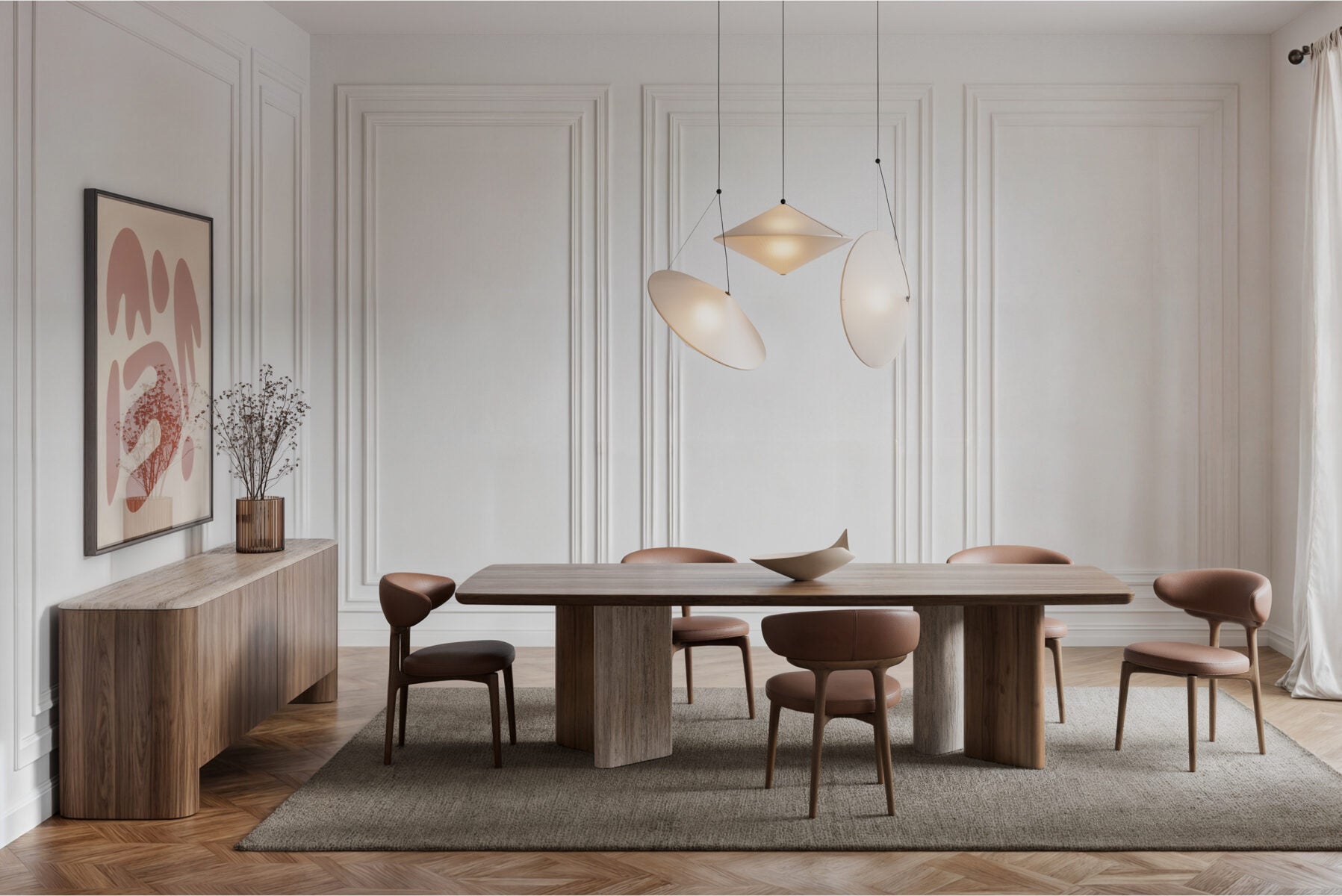 Трапезен стол «Siena» с естествена кожа