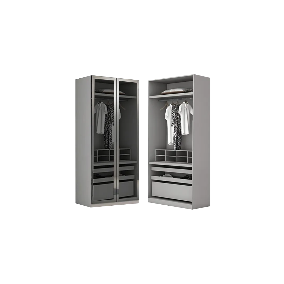 Модулен гардероб «Defne» - 4 модула, с осветление, стъклени врати