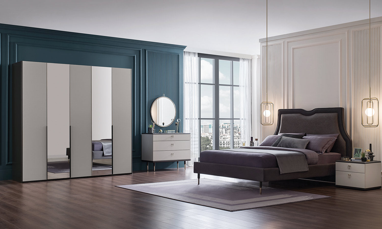 Тапицирано легло «Eterna» с място за съхранение, повдигащ механизъм