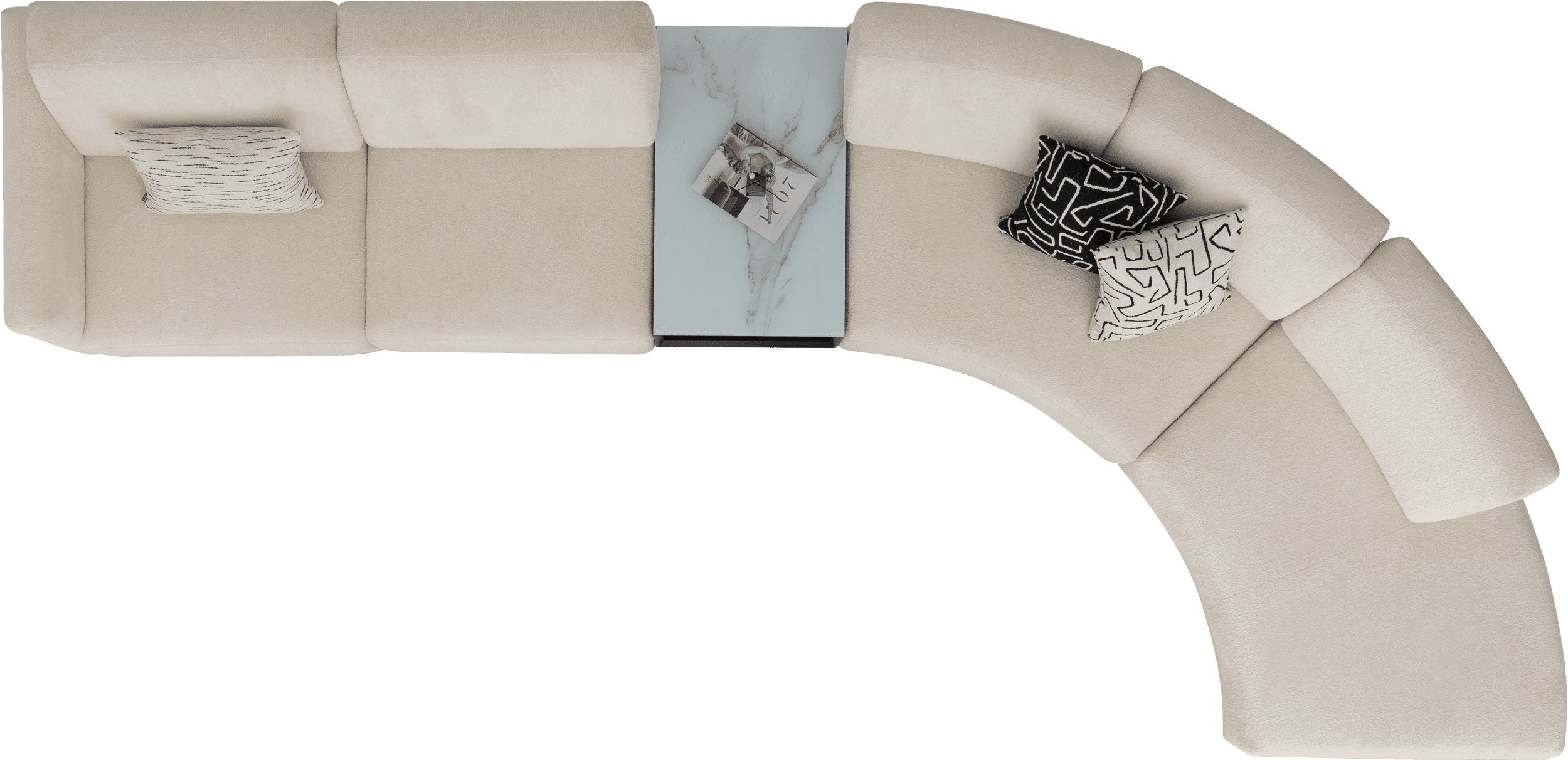 96 готови конфигурации на модулен разтегателен диван «Le Mans Comfort»