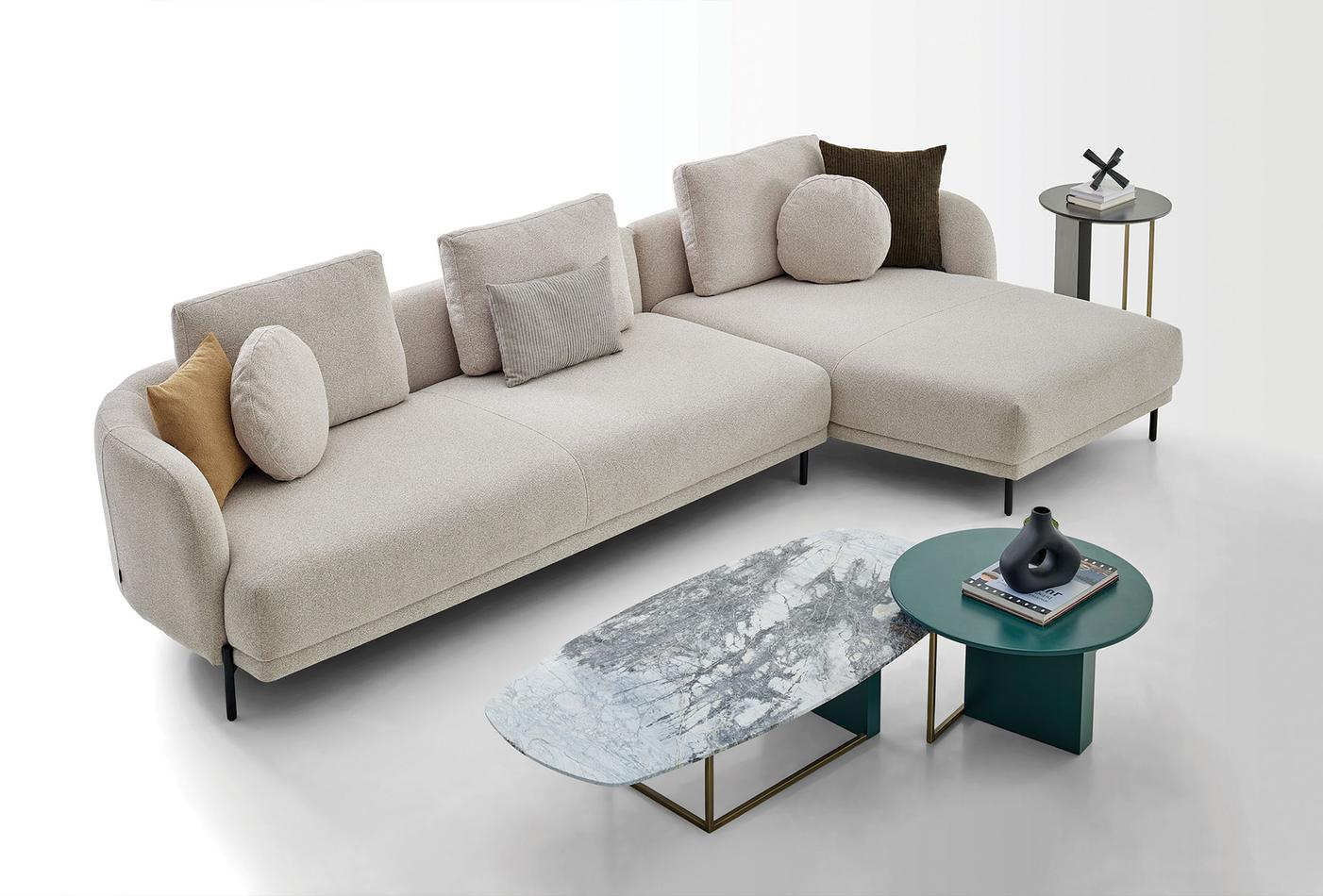 Ъглов диван «Seoul» + пет декоративни възглавници, ширина 338см