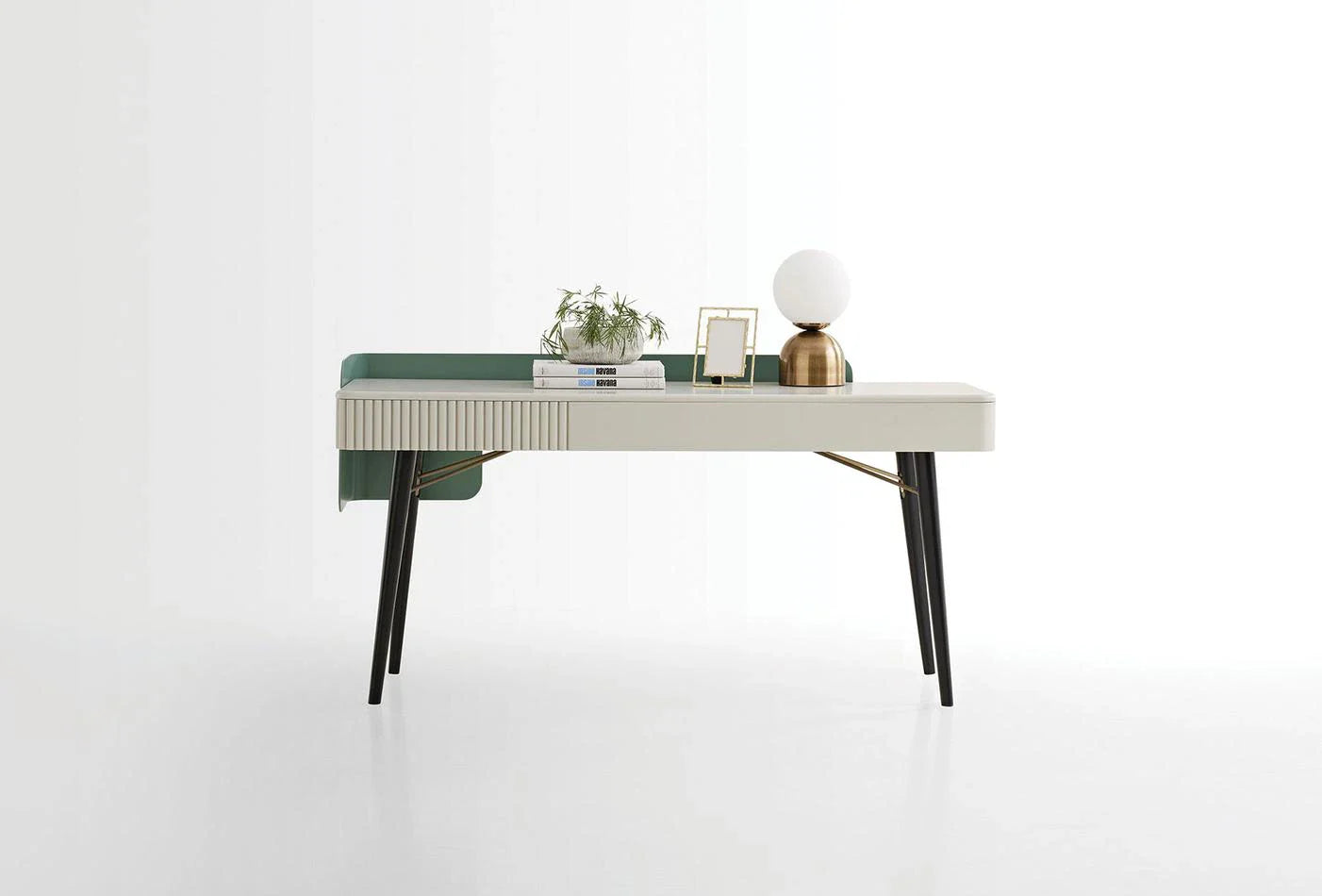 Тоалетка «Dublino» + чекмедже с органайзери, с фрезовани детайли, размер 160х83х50см